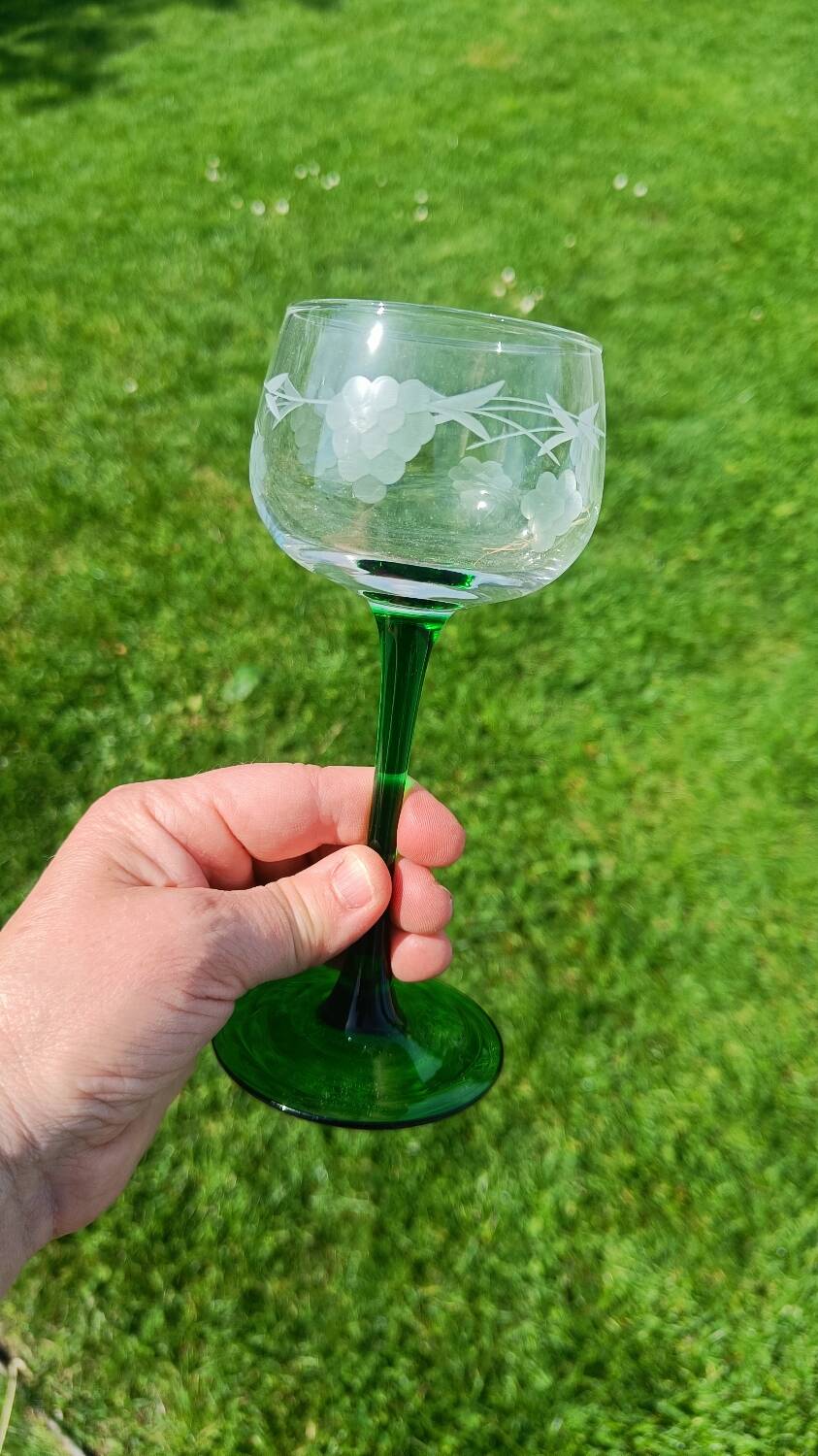 Antique engraved glasses