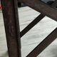 Industrial table top solid oak machine foot cast iron