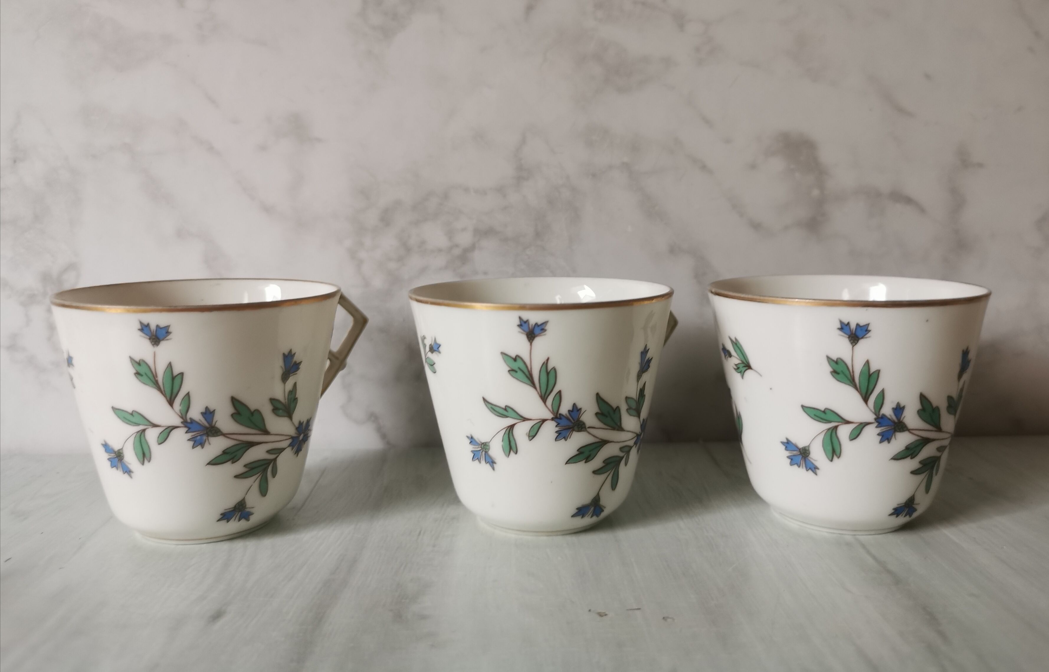 Porcelain barbel tea set Limoges Guérin