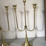 Pair of brass candlesticks