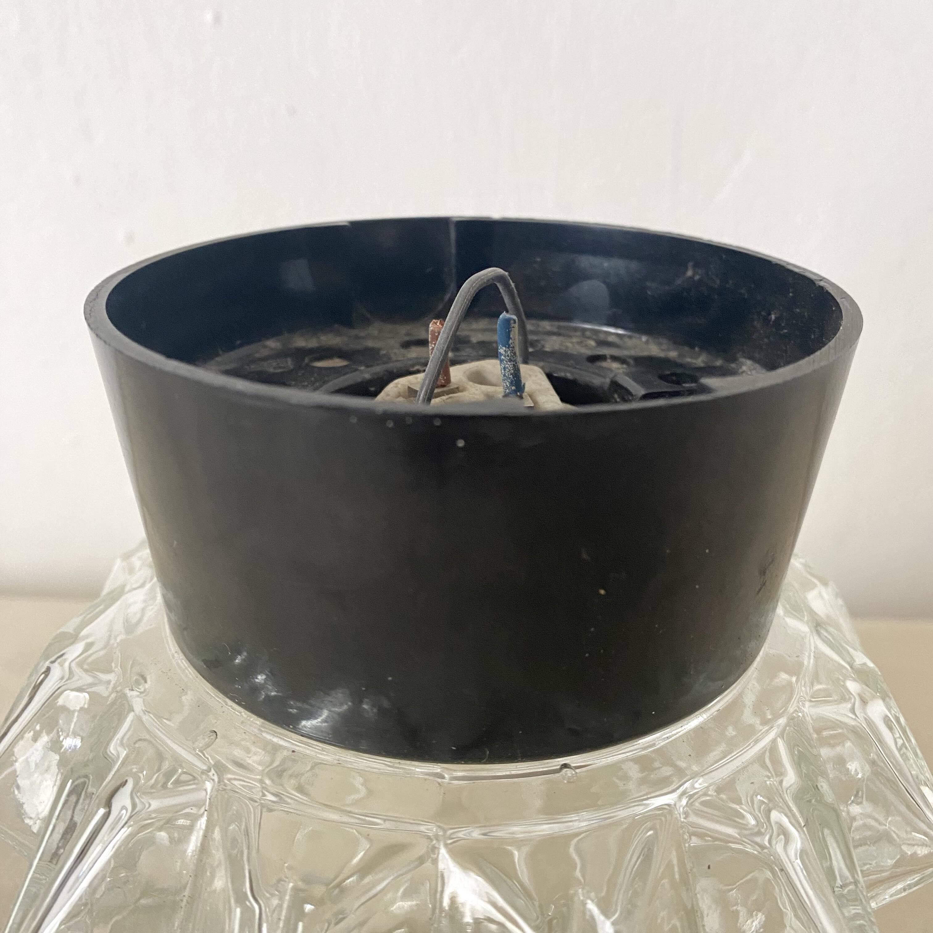 Vintage molded glass ceiling light