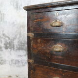 Commode Indienne 4 tiroirs patinée noir