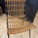 Raoul Guys rattan and iron chair