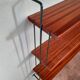 Wall shelf, khaki green and teak