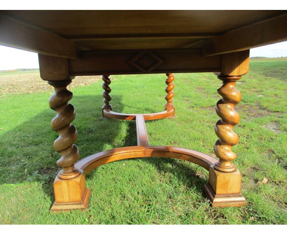 Old walnut farmhouse table extended 340 cm