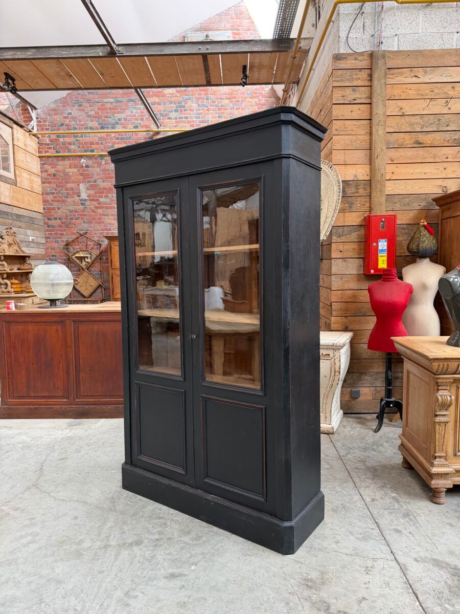 Patinated Napoleon III display cabinet