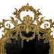 Vintage French brass wall mirror, 1960s