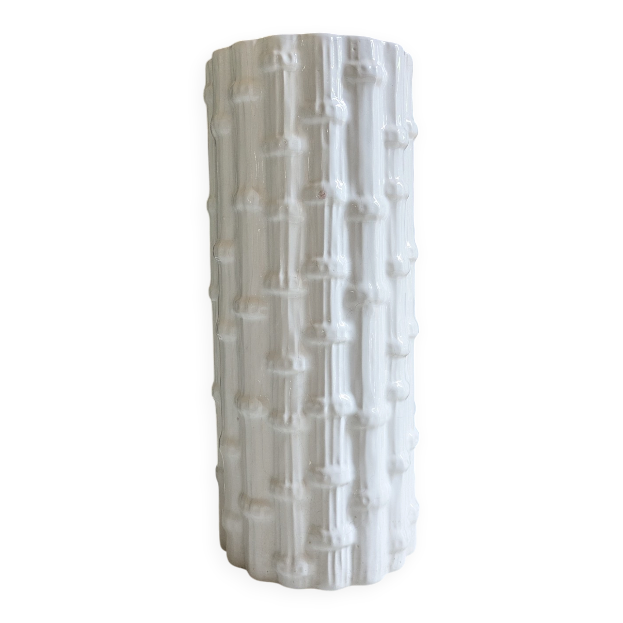 Vintage Italian ceramic cache pot "bamboo"