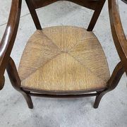 Old 19th century walnut straw armchair n° 2