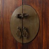 Large wooden Chinese 19th Century Qing Dynasty Wedding or Tapering Cabinet