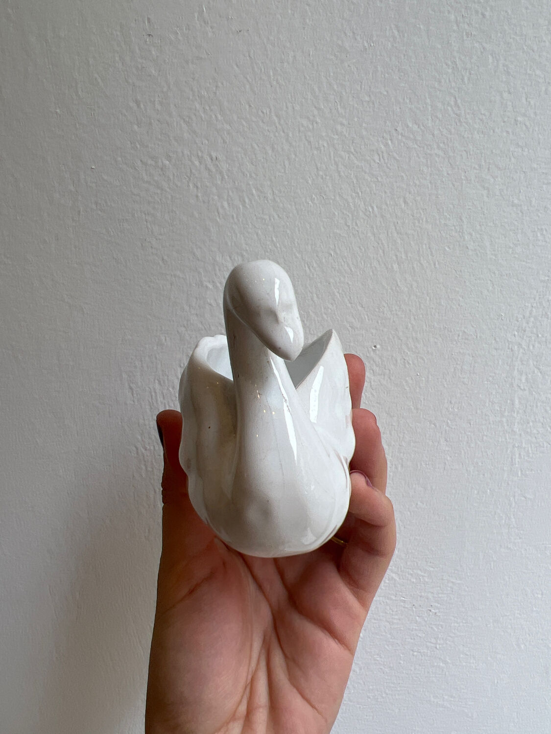 Porcelain swan
