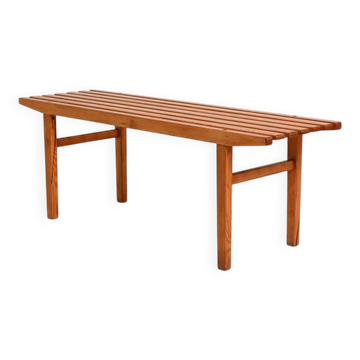 Vintage Scandinavian solid pine bench