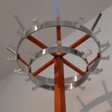 Porte manteaux vintage fer forgé orange et chrome