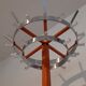 Coat rack vintage wrought iron orange and chrome