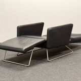 Fauteuil design en cuir noir par BoConcept