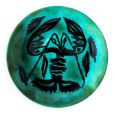 Glazed ceramic plate by Jean Lurçat, circa 1950.