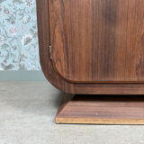 Buffet Art Déco en palissandre et marbre, rénové