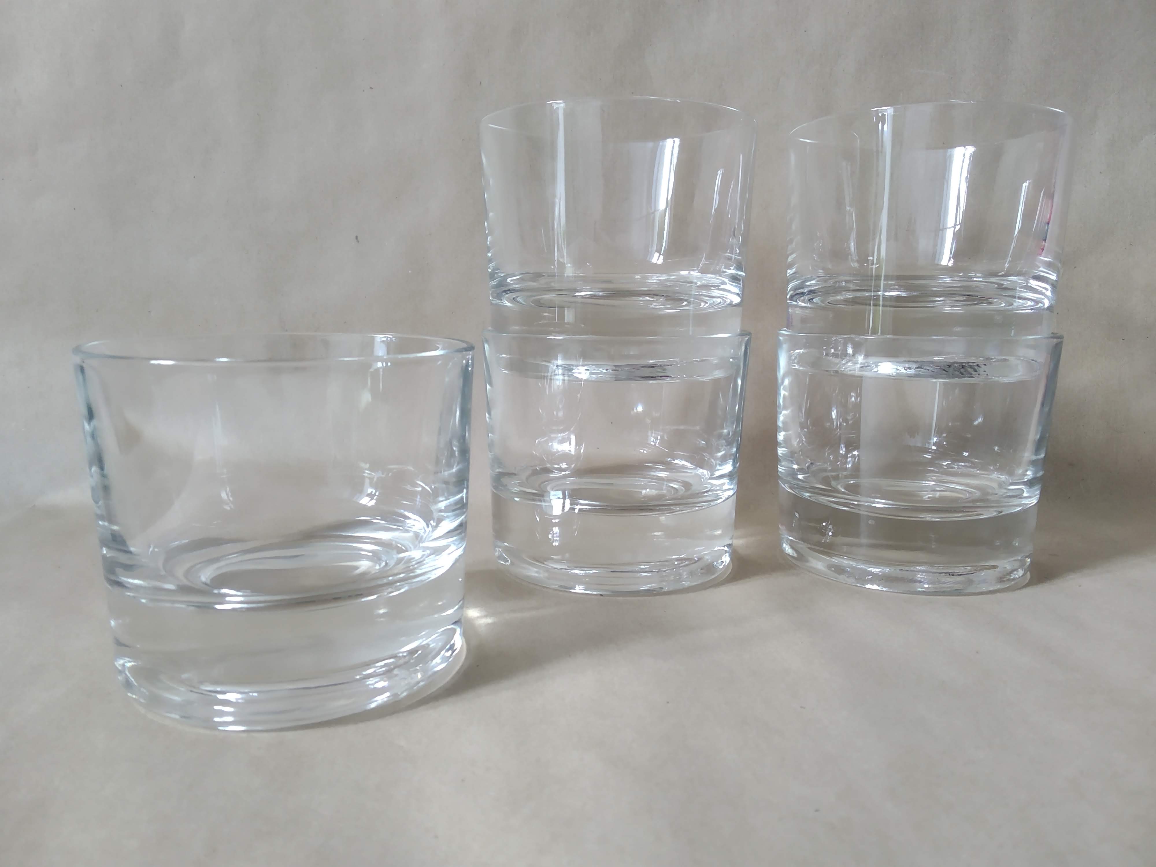 Glasses with thick bottom water or vintage spirits 70