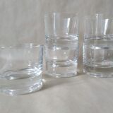 Glasses with thick bottom water or vintage spirits 70