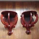Pair of mahogany wall consoles