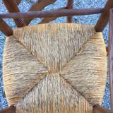 Vintage mulched chairs with high oak backrests with turned legs