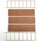 Vintage wall shelf gilded metal and wood style