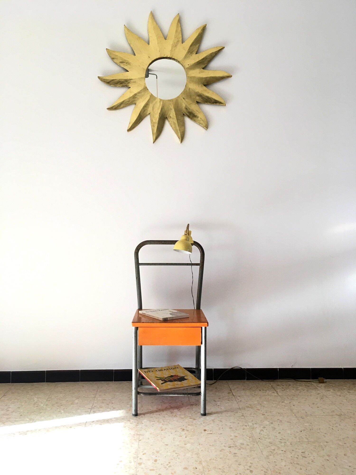 Vintage 1950s boarding school bedside