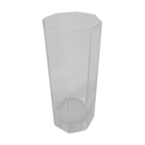 Octagonal glass vase