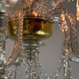 Liège lustre in blown glass and cut crystals, 6 light arms, 18th century