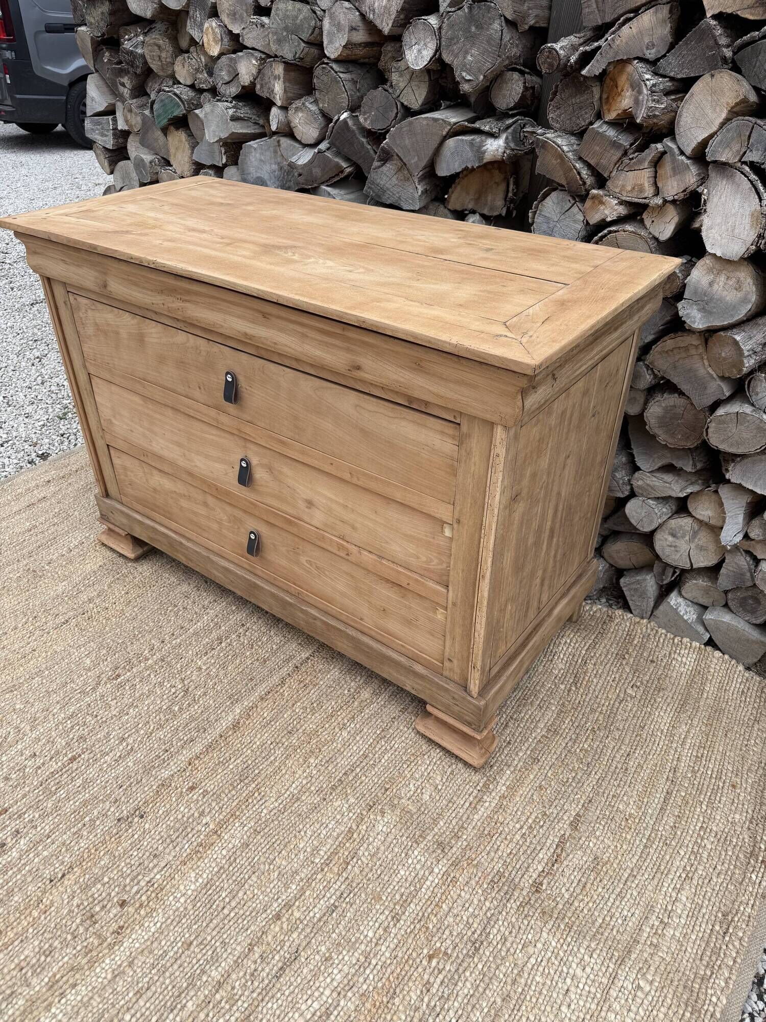 Renovated antique solid wood chest of drawers