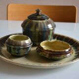 Sauveur Lunetta in Vallauris Vintage Ceramic 1950 Smoking Set