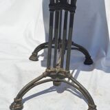 Table bistro with cast-iron base and tray mahogany
