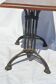 Table bistro with cast-iron base and tray mahogany
