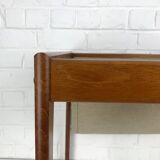 Danish teak side table with magazine rack, 1960s