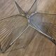 Vintage 1970's coffee table in chrome steel wire and smoked glass