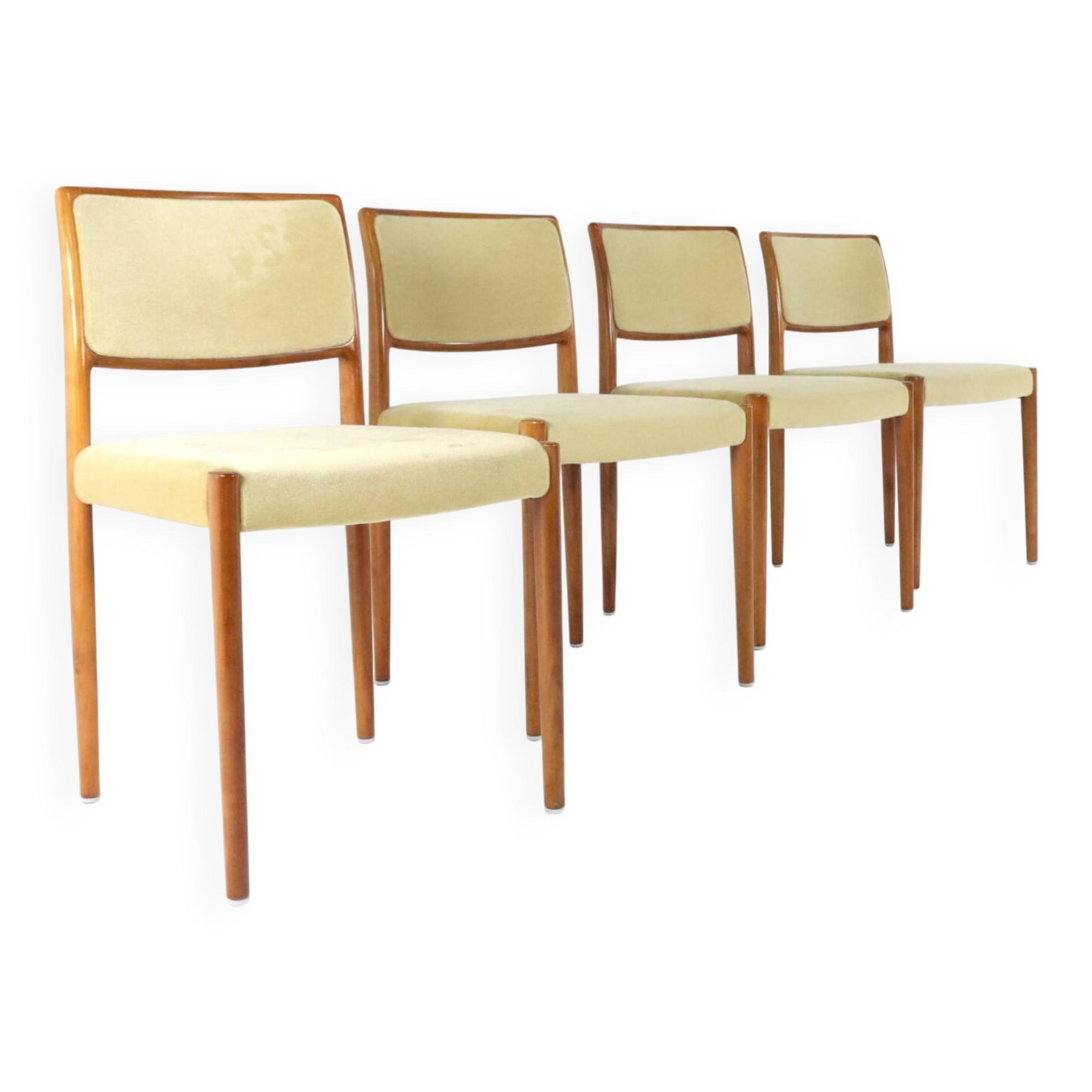 Set of 4 Niels O Möller model 80 chairs vintage danish design
