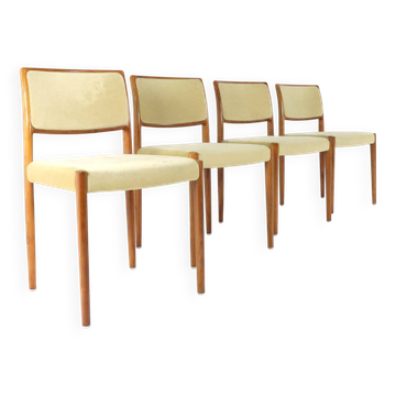 Set of 4 Niels O Möller model 80 chairs vintage danish design