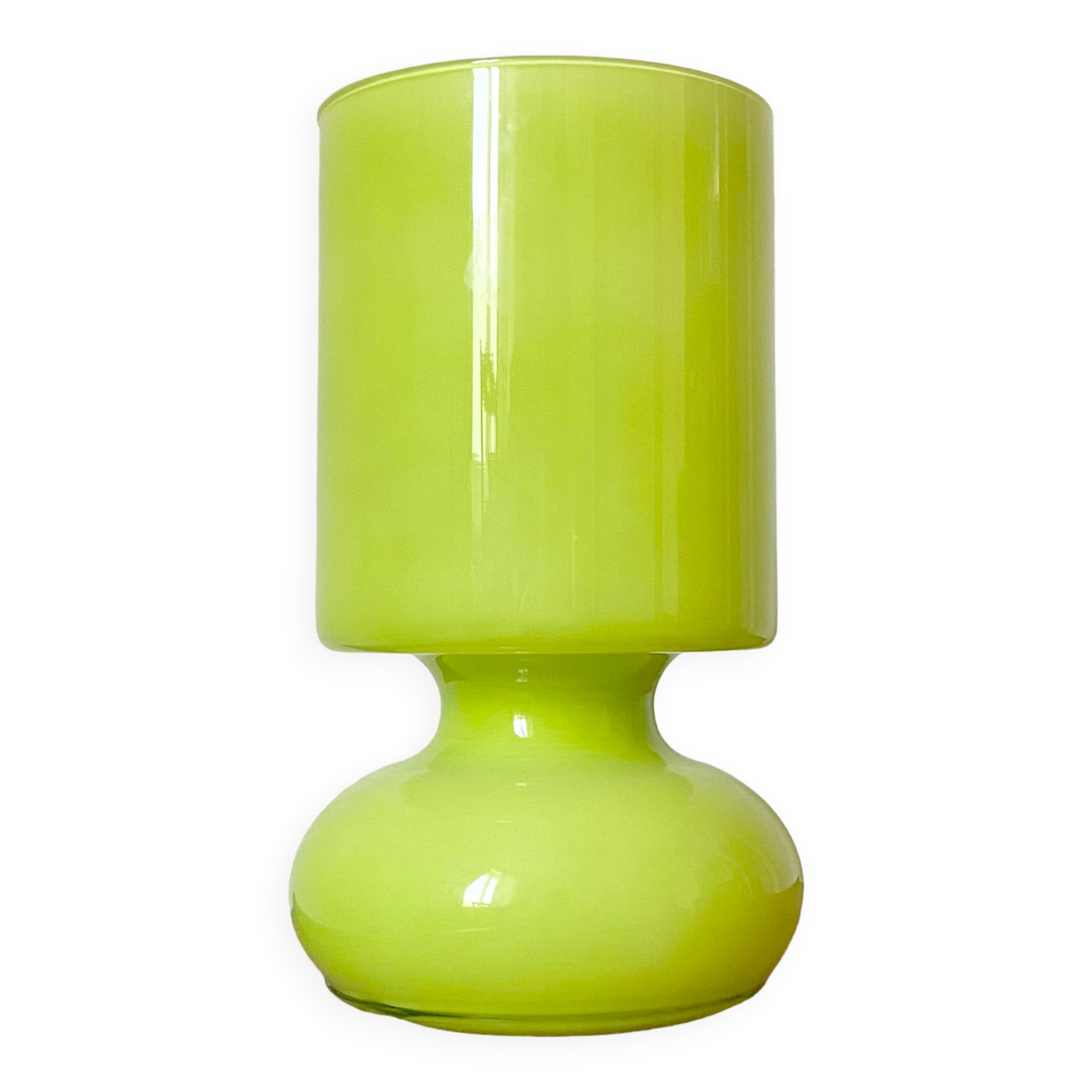 Blown glass mushroom lamp