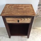 Vintage compass leg bedside cabinet