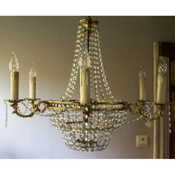 Lustre with glass tassels