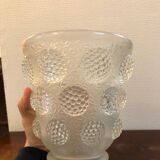 Vintage Verlys glass vase with cabochons