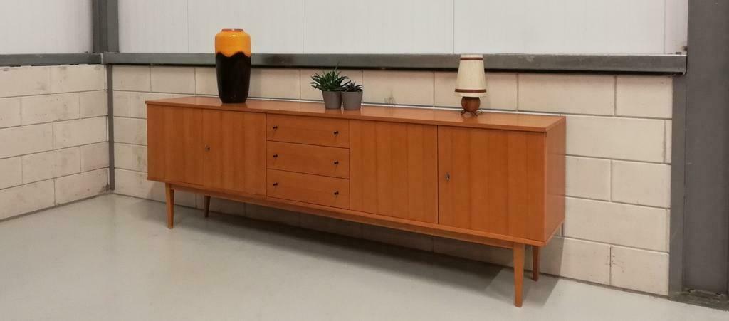 Mid-century vintage enfilade lowboard wall cabinet
