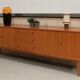 Mid-century vintage enfilade lowboard wall cabinet