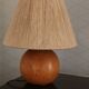 Lampe bois avec abat-jour corde 400mm