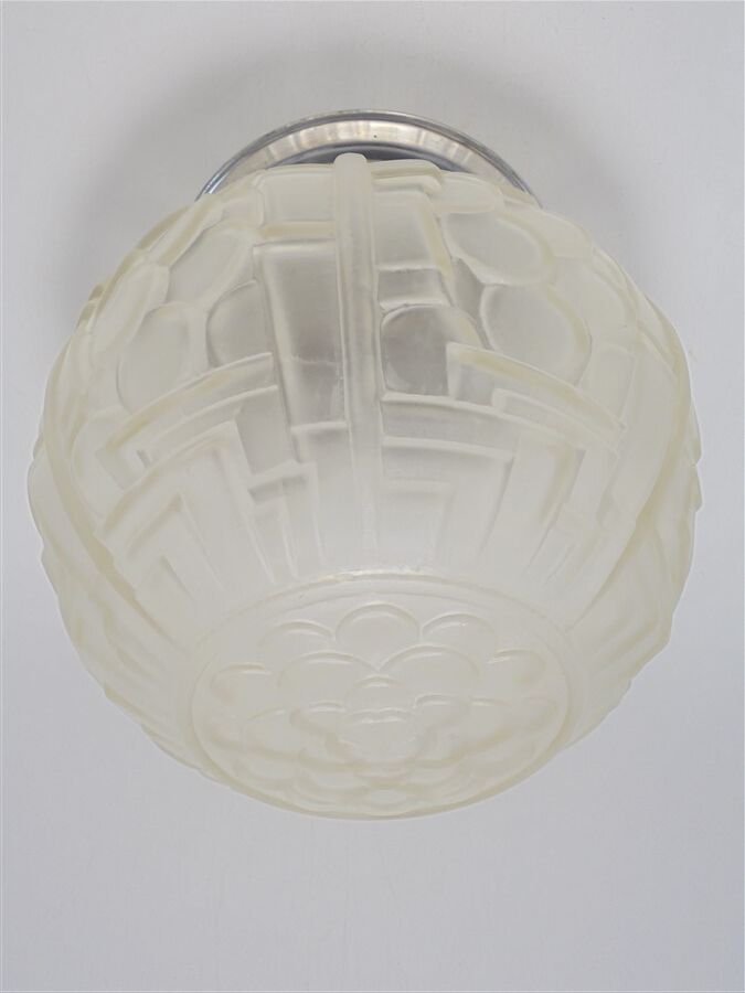 Art Deco globe ceiling lamp