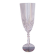 6 crystal champagne flutes from Lorraine Walsheid in their case.