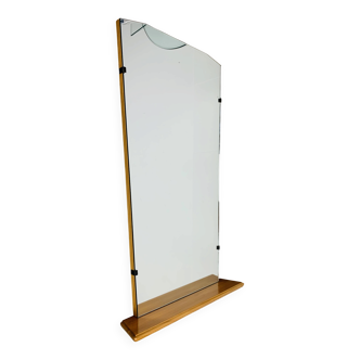 Mirror with wooden shelf, 1960s, vintage