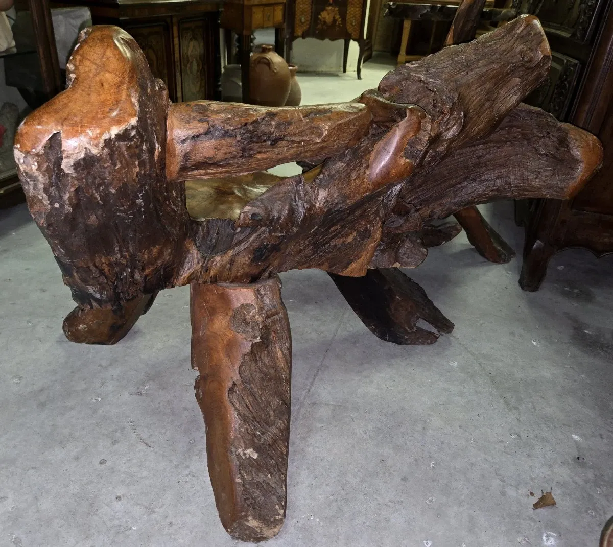 Rare fauteuil en racine d'arbre