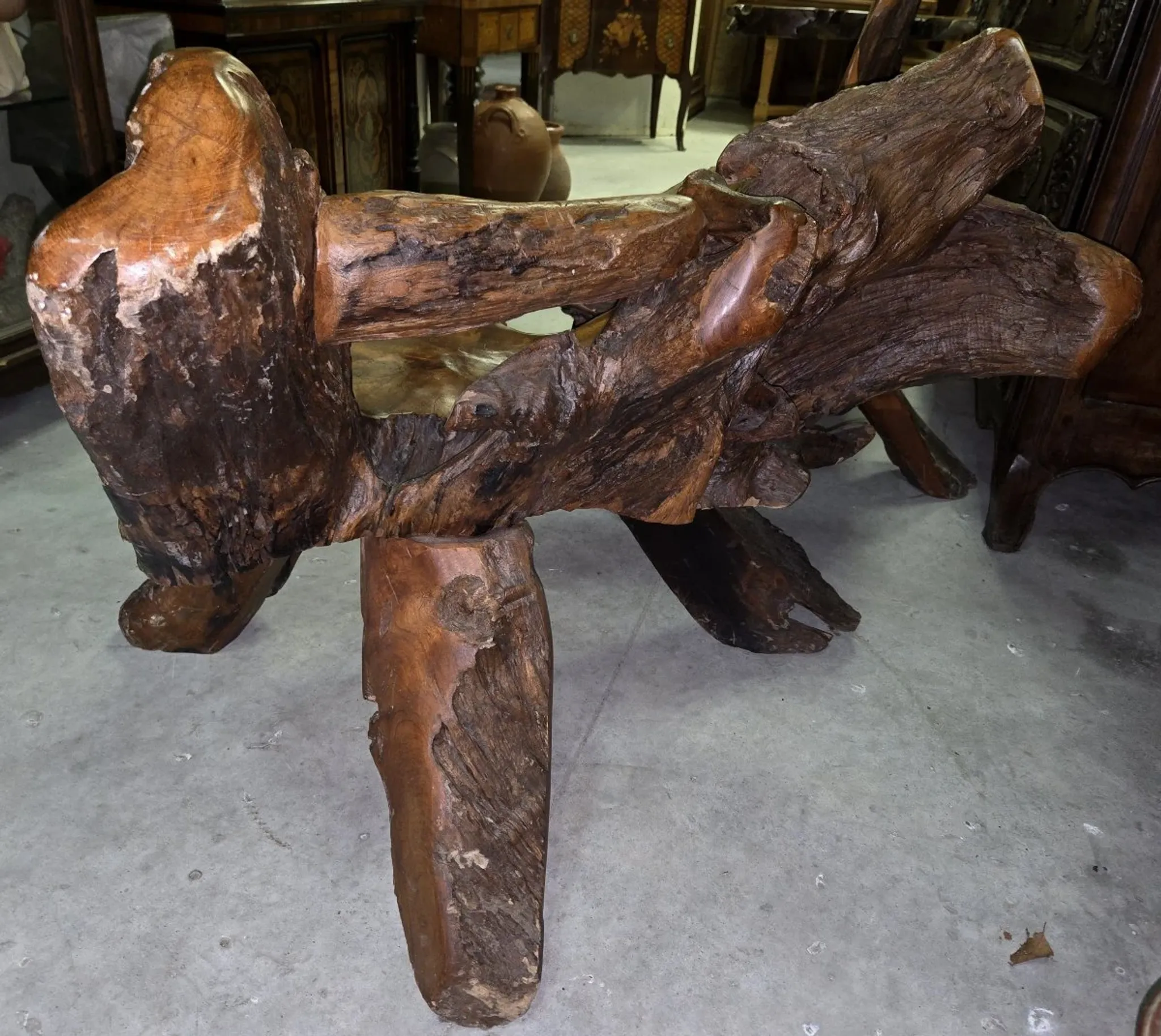 Rare armchair made from tree roots