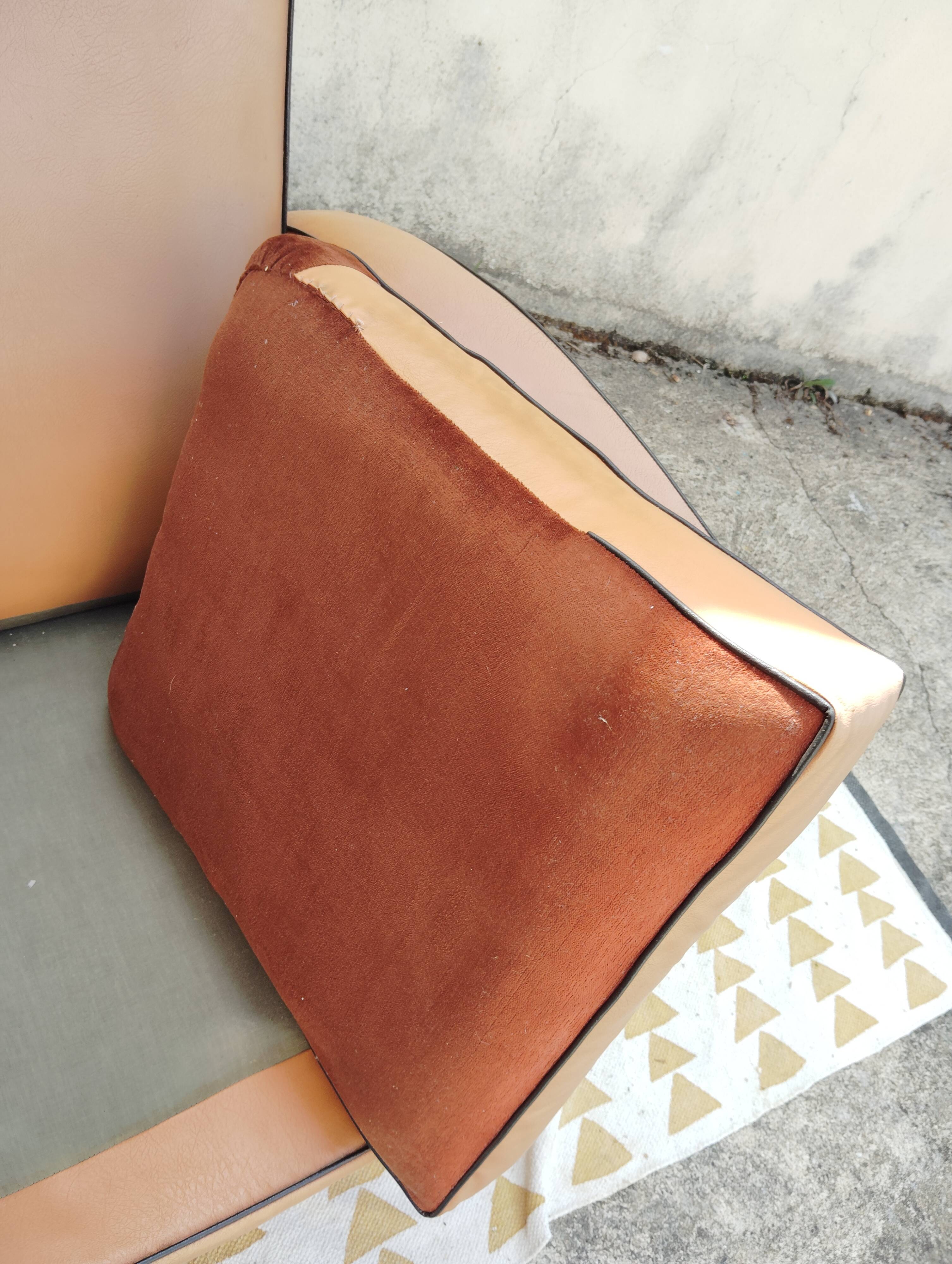 Club chair in imitation leather